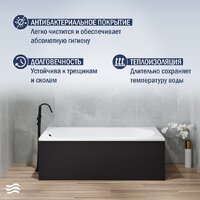 Ванна Lauter Haven 150 21202005 (с ножками, черным подголов, черным лиц. и торц. экранами) - Превью изображения №5 — Интернет-магазин Time-Shop