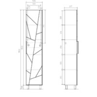  Volna Шкаф-пенал Twing 40 бетон - Превью изображения №7 — Интернет-магазин Time-Shop