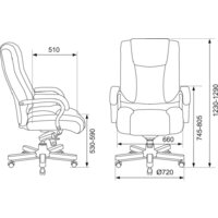 Офисное кресло Бюрократ T-9925WALNUT (черный) - Превью изображения №7 — Интернет-магазин Time-Shop