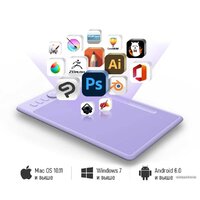 Графический планшет Parblo Intangbo S (сиреневый) - Превью изображения №15 — Интернет-магазин Time-Shop