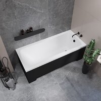 Ванна Lauter Bianca 140 21207140 (с каркасом и сифоном 21Y11021 матовый черный) - Превью изображения №21 — Интернет-магазин Time-Shop