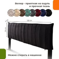 Кровать Домаклево Лофт Компакт 120x190 (черный/черный велюровый чехол) - Превью изображения №5 — Интернет-магазин Time-Shop