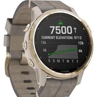 Умные часы Garmin Fenix 6S Pro Solar (светло-золотистый, замша) - Превью изображения №2 — Интернет-магазин Time-Shop