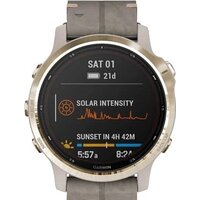 Умные часы Garmin Fenix 6S Pro Solar (светло-золотистый, замша) - Превью изображения №10 — Интернет-магазин Time-Shop