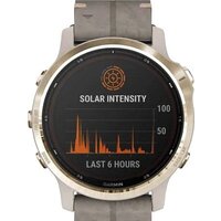 Умные часы Garmin Fenix 6S Pro Solar (светло-золотистый, замша) - Превью изображения №6 — Интернет-магазин Time-Shop