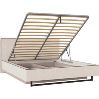 Кровать Ангстрем Милагро спальня с ПМ Малага-811.26 (М) (Simple 29/кашемир серый/оМ02) - Превью изображения №3 — Интернет-магазин Time-Shop