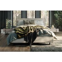 Кровать Ангстрем Милагро спальня с ПМ Малага-811.26 (М) (Simple 29/кашемир серый/оМ02) - Превью изображения №5 — Интернет-магазин Time-Shop