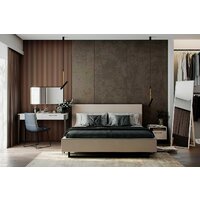 Кровать Ангстрем Милагро спальня с ПМ Малага-811.26 (М) (Simple 29/кашемир серый/оМ02) - Превью изображения №6 — Интернет-магазин Time-Shop