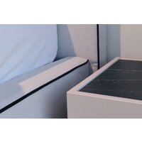 Кровать Ангстрем Милагро спальня с ПМ Малага-811.26 (М) (Simple 29/кашемир серый/оМ02) - Превью изображения №10 — Интернет-магазин Time-Shop