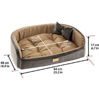 Лежак Ferplast Harris 65 83786512 (коричневый) - Превью изображения №2 — Интернет-магазин Time-Shop