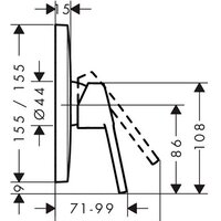 Смеситель без скрытого механизма Hansgrohe Logis Loop 71267000 - Превью изображения №2 — Интернет-магазин Time-Shop