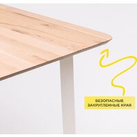 Кухонный стол ОКА Майон 120x80x74 (дуб натуральный/белый) - Превью изображения №4 — Интернет-магазин Time-Shop