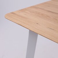 Кухонный стол ОКА Майон 120x80x74 (дуб натуральный/белый) - Превью изображения №15 — Интернет-магазин Time-Shop