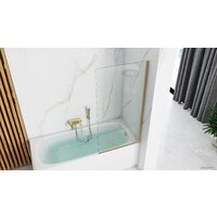 Стеклянная шторка для ванны Rea Elegant 80 (золото/прозрачное стекло) - Превью изображения №3 — Интернет-магазин Time-Shop