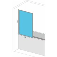 Стеклянная шторка для ванны Rea Elegant 80 (золото/прозрачное стекло) - Превью изображения №5 — Интернет-магазин Time-Shop