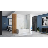 Стеклянная шторка для ванны Rea Elegant 80 (золото/прозрачное стекло) - Превью изображения №4 — Интернет-магазин Time-Shop