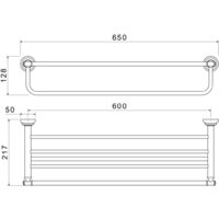 Полка для полотенца Aquatek Классик AQ4515CR - Превью изображения №2 — Интернет-магазин Time-Shop