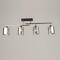 Припотолочная люстра Aitin Pro НПБ 02-4x60-101 K2326/4 (черный/хром) - Превью изображения №2 — Интернет-магазин Time-Shop