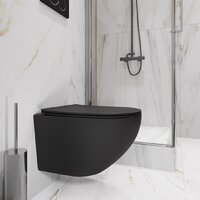 Унитаз подвесной Lauter Sulzdorf с микролифтом и кнопкой смыва 219704J (черный) - Превью изображения №28 — Интернет-магазин Time-Shop