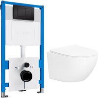 Унитаз подвесной Lauter Sulzdorf с микролифтом и кнопкой смыва 219704J (черный) - Превью изображения №2 — Интернет-магазин Time-Shop