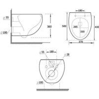 Унитаз подвесной Roxen EGG 530170-01 Rimless Soft Close NC - Превью изображения №7 — Интернет-магазин Time-Shop