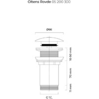 Донный клапан Oltens Rovde 05200300 - Превью изображения №2 — Интернет-магазин Time-Shop