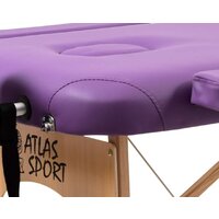 Массажный стол Atlas Sport складной 2-с деревянный 70 см (фиолетовый) - Превью изображения №5 — Интернет-магазин Time-Shop