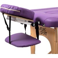 Массажный стол Atlas Sport складной 2-с деревянный 70 см (фиолетовый) - Превью изображения №4 — Интернет-магазин Time-Shop