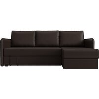 Угловой диван Лига диванов Слим правый (экокожа коричневый) - Превью изображения №2 — Интернет-магазин Time-Shop