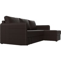 Угловой диван Лига диванов Слим правый (экокожа коричневый) - Превью изображения №3 — Интернет-магазин Time-Shop