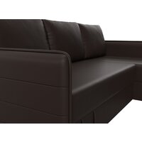 Угловой диван Лига диванов Слим правый (экокожа коричневый) - Превью изображения №6 — Интернет-магазин Time-Shop