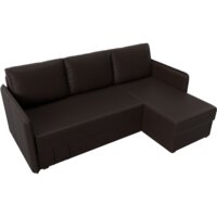 Угловой диван Лига диванов Слим правый (экокожа коричневый) - Превью изображения №4 — Интернет-магазин Time-Shop