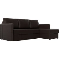 Лига диванов Слим правый (экокожа коричневый)