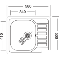 Кухонная мойка Kromevye Triton EC 196 D - Превью изображения №2 — Интернет-магазин Time-Shop