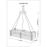 Подвесная люстра Arte Lamp Caravaggio A1059SP-6CC - Превью изображения №4 — Интернет-магазин Time-Shop
