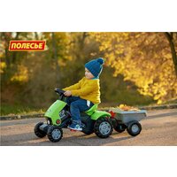 Педальная машинка Полесье Каталка-трактор с педалями Turbo-2 с полуприцепом [52742] - Превью изображения №2 — Интернет-магазин Time-Shop