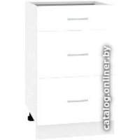 Кортекс-мебель Корнелия Лира НШ50р3ш без столешницы (белый)