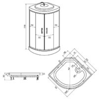 Душевая кабина Erlit ER3508P-C4-RUS 80x80 - Превью изображения №2 — Интернет-магазин Time-Shop
