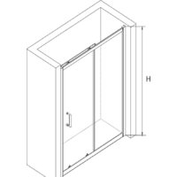 Душевая дверь RGW PA-14 B 41081417-14 170 (черный/прозрачное стекло) - Превью изображения №2 — Интернет-магазин Time-Shop