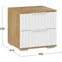 Тумба Трия Хилтон (дуб крафт золотой/белый матовый) - Превью изображения №5 — Интернет-магазин Time-Shop