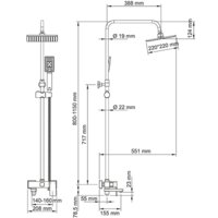 Душевая система  Wasserkraft A17701 - Превью изображения №2 — Интернет-магазин Time-Shop