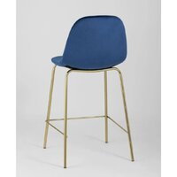 Стул Stool Group Валенсия SN полубарный OS-001CB HLR-64 (велюр синий/ножки золото) - Превью изображения №6 — Интернет-магазин Time-Shop