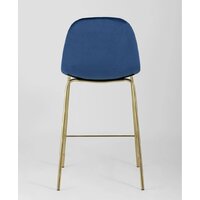 Стул Stool Group Валенсия SN полубарный OS-001CB HLR-64 (велюр синий/ножки золото) - Превью изображения №5 — Интернет-магазин Time-Shop