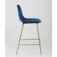 Стул Stool Group Валенсия SN полубарный OS-001CB HLR-64 (велюр синий/ножки золото) - Превью изображения №4 — Интернет-магазин Time-Shop