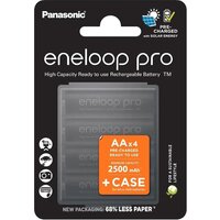 Panasonic Eneloop Pro AA BK-3HCDE/4CP+case (4 шт)