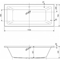 Ванна Cezares Plane 170x75 - Превью изображения №3 — Интернет-магазин Time-Shop