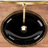 Умывальник Rea Margot (золотистый/черный) - Превью изображения №4 — Интернет-магазин Time-Shop