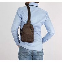 Городской рюкзак Poshete 253-2201-30-BRW (коричневый) - Превью изображения №6 — Интернет-магазин Time-Shop