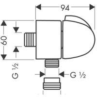 Шланговое подключение Hansgrohe FixFit 27452000 - Превью изображения №2 — Интернет-магазин Time-Shop