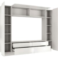 Стенка Олмеко Лаванда-2 (белый глянец) - Превью изображения №2 — Интернет-магазин Time-Shop